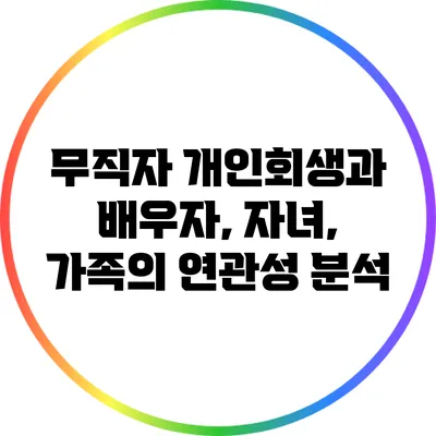 무직자 개인회생과 배우자, 자녀, 가족의 연관성 분석