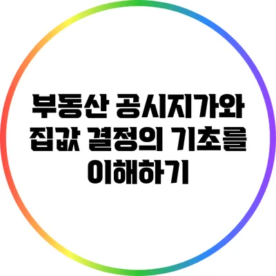 부동산 공시지가와 집값 결정의 기초를 이해하기