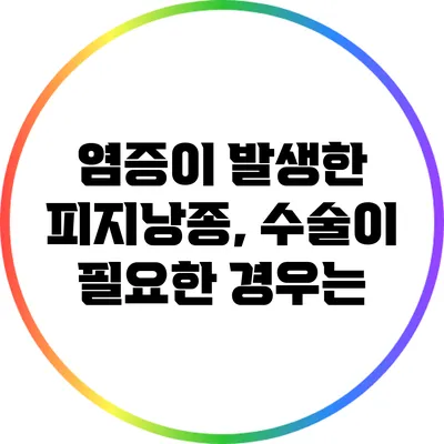 염증이 발생한 피지낭종, 수술이 필요한 경우는?