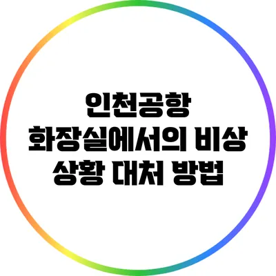 인천공항 화장실에서의 비상 상황 대처 방법