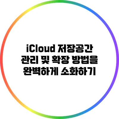iCloud 저장공간 관리 및 확장 방법을 완벽하게 소화하기
