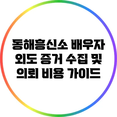 동해흥신소: 배우자 외도 증거 수집 및 의뢰 비용 가이드