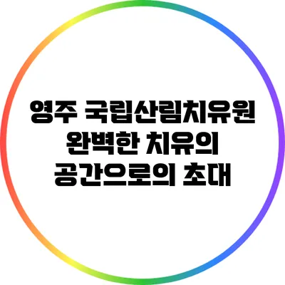 영주 국립산림치유원: 완벽한 치유의 공간으로의 초대