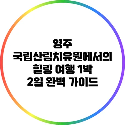 영주 국립산림치유원에서의 힐링 여행: 1박 2일 완벽 가이드